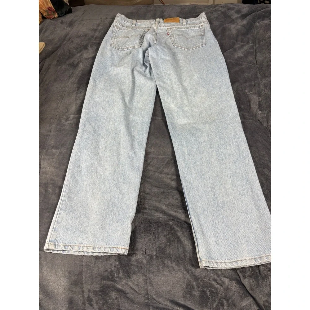 Vintage Levis 540 Relaxed Fit Jeans Mens 36x32 Light Wash Blue Made in USA Denim